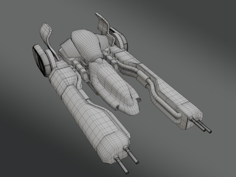 Sci-Fi Fighter Jet - Low Poly - Game Ready 3D Model
