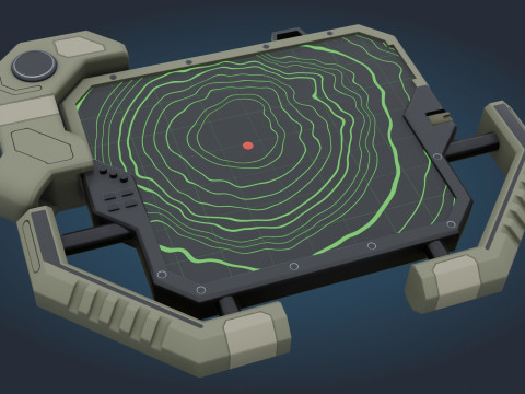 Bilim Kurgu GPS Cihazı 3D Model