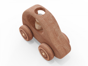 wooden baby toy car 3D 模型