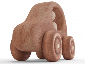 wooden baby toy car 3D 模型