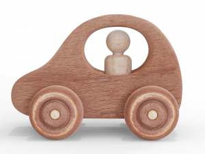 wooden baby toy car 3D 模型