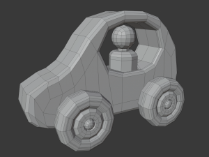 wooden baby toy car 3D 模型