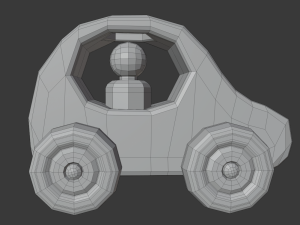 wooden baby toy car 3D 模型