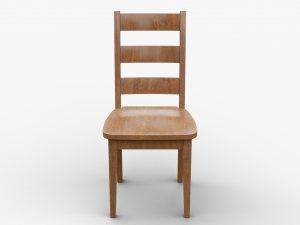 classic wooden chair 1 Model 3D