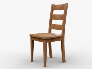 classic wooden chair 1 Model 3D