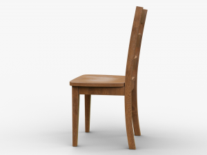 classic wooden chair 1 Model 3D