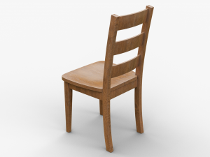 classic wooden chair 1 Model 3D