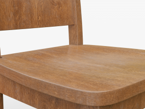 classic wooden chair 1 Model 3D