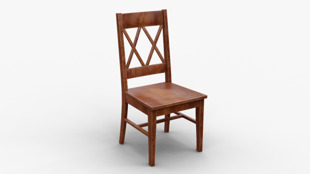 classic wooden chair 2 Model 3D .c4d .max .obj .3ds .fbx .stl .blend 