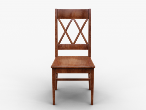 classic wooden chair 2 Model 3D