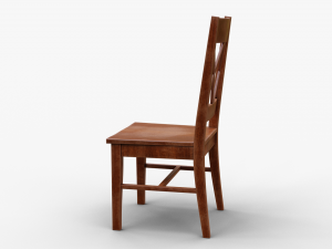 classic wooden chair 2 Model 3D