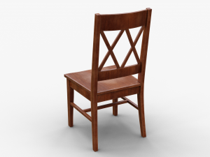 classic wooden chair 2 Model 3D
