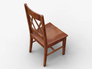 classic wooden chair 2 3D Model