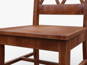 classic wooden chair 2 3D Model