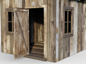 wooden cabin 3D-Modell
