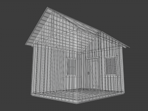 wooden cabin 3D-Modell