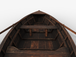 wooden boat game asset Modelo 3D