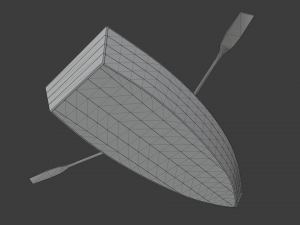 wooden boat game asset Modelo 3D