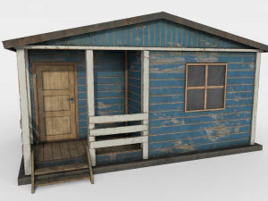worn shed game asset 3D Model