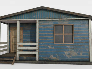 worn shed game asset 3D Model