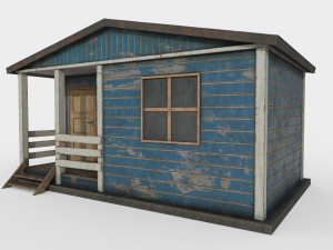 worn shed game asset 3Dモデル