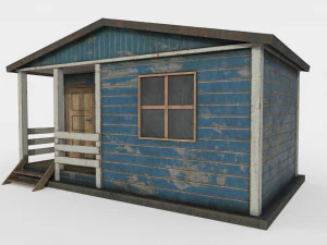 worn shed game asset 3D Model