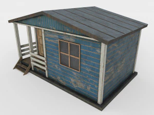 worn shed game asset 3D Model