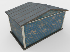 worn shed game asset 3Dモデル