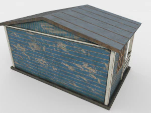 worn shed game asset 3D Model