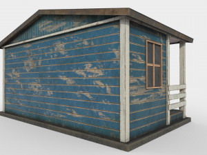 worn shed game asset 3Dモデル