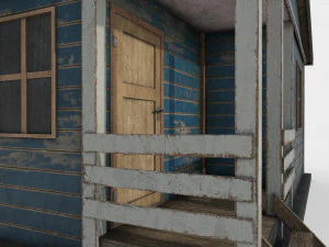 worn shed game asset 3D Model