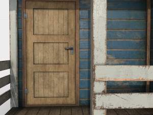 worn shed game asset 3Dモデル