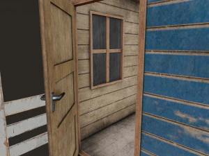 worn shed game asset 3D Model