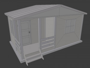 worn shed game asset 3Dモデル