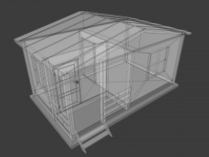 worn shed game asset 3Dモデル