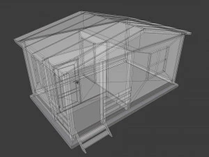 worn shed game asset 3D Model