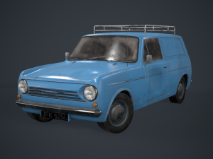 retro classic car pbr game-ready 3D 모델