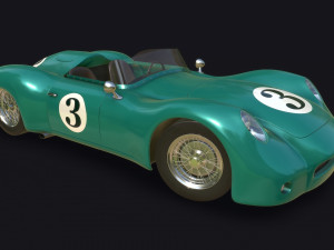 vintage racing car 3D Model