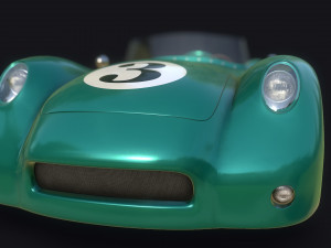 vintage racing car 3D Model