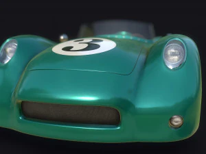 vintage racing car 3D Model