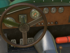 vintage racing car 3D Model