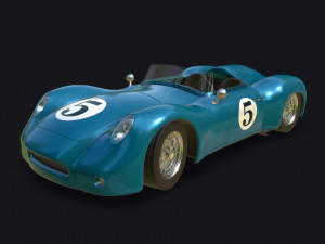 vintage racing car 3D Model