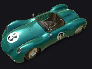 vintage racing car 3D Model