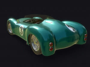 vintage racing car 3D Model