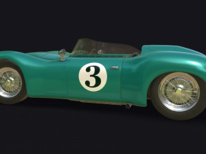 vintage racing car 3D Model