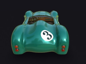 vintage racing car 3D Model