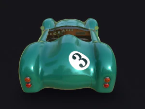 vintage racing car 3D Model