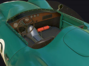 vintage racing car 3D Model