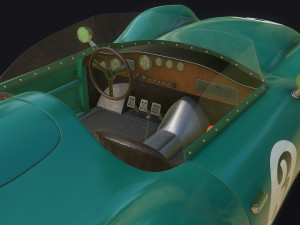 vintage racing car 3D Model