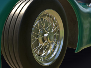 vintage racing car 3D Model